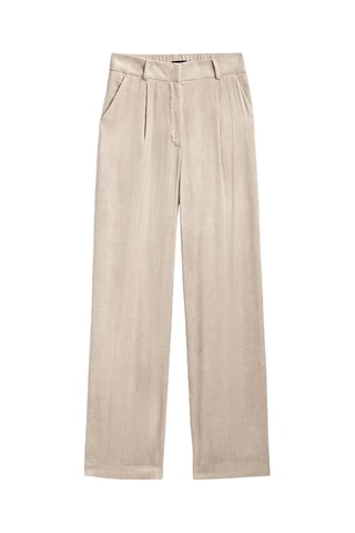 Pantalon fluide en velours côtelé dad fit - Beige