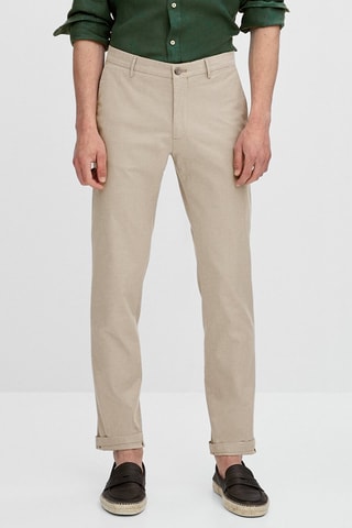 Pantalon chino teinture fil ice cotton - Beige