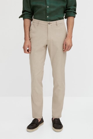 Pantalon chino teinture fil ice cotton - Beige