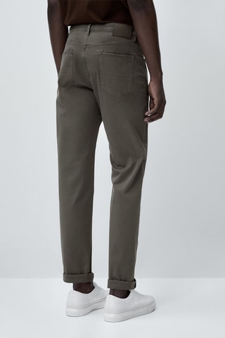 Pantalon type jean tricotine slim fit - Gris