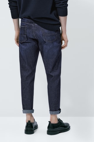 Jean léger délavé à la pierre coupe tapered - Bleu