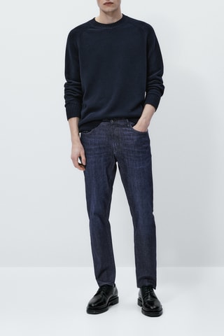 Jean léger délavé à la pierre coupe tapered - Bleu