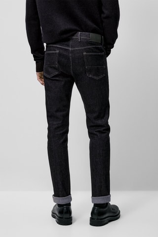 Jean dégommé coupe slim - Noir