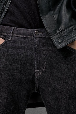 Jean dégommé coupe slim - Noir