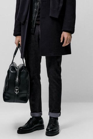 Jean dégommé coupe slim - Noir