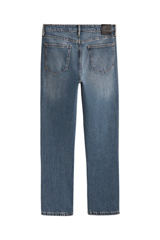 Jean cropped taille mi-haute slim fit - Bleu clair