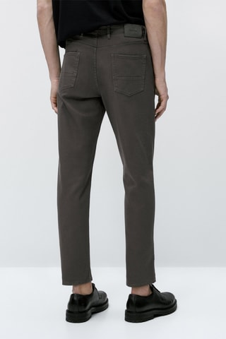 Jean en coton mélangé tapered - Gris