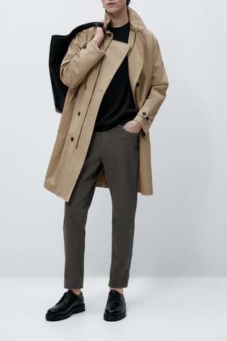 Jean en coton mélangé tapered - Gris