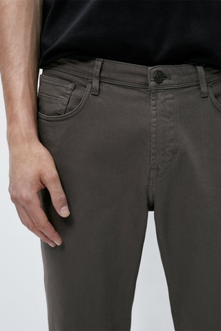 Jean en coton mélangé tapered - Gris