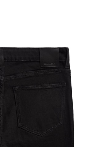 Jean cropped taille mi-haute slim fit - Noir