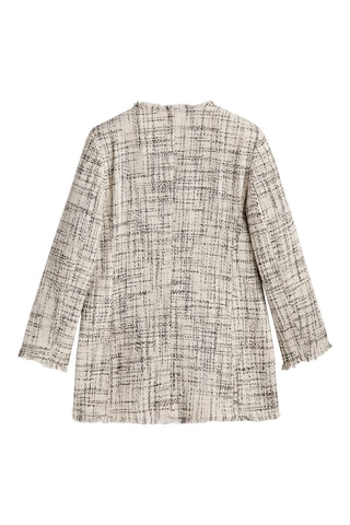 Veste longue boutons dorés - Ecru