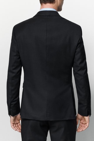 Blazer de costume bleu marine en laine - Bleu marine