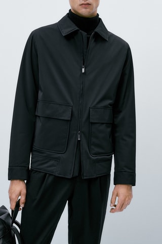 Veste bomber bi-stretch - Noir