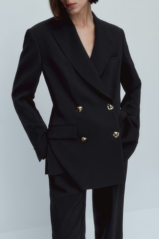 Veste ceinture boucle - Bleu nuit