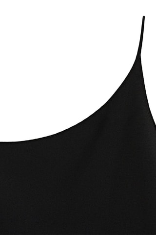 Top en maille asymétrique - Noir