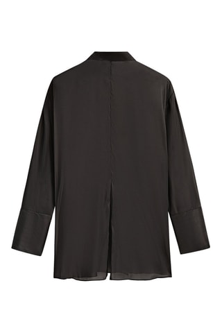 Chemisier en organza et soie - Noir