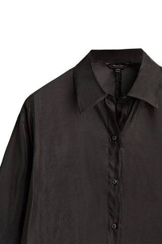 Chemisier en organza et soie - Noir