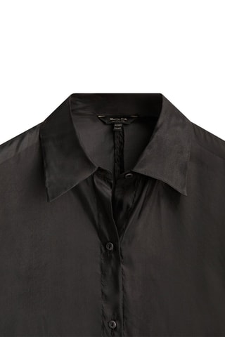 Chemisier en organza et soie - Noir