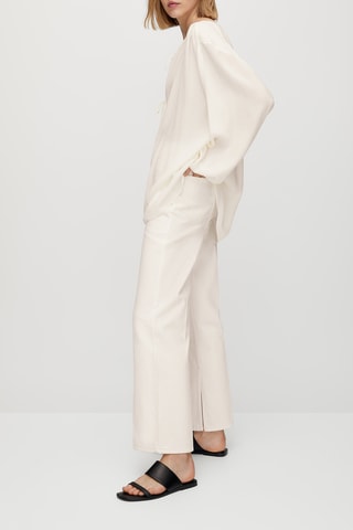 Chemisier fluide fermeture nouée - Blanc