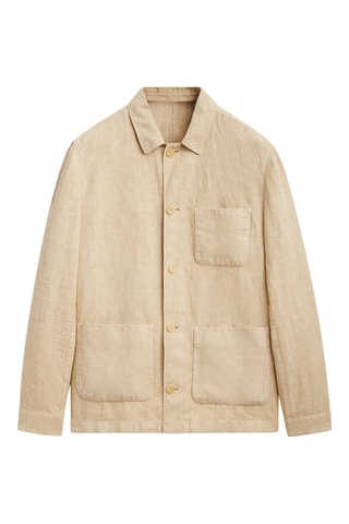 Surchemise en lin teinté ensemble - Beige