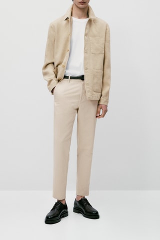 Surchemise en lin teinté ensemble - Beige