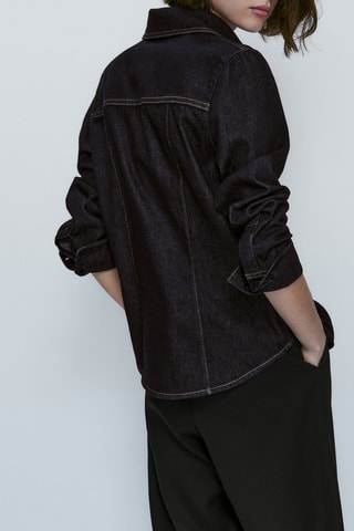 Chemise denim slim fit - Bleu