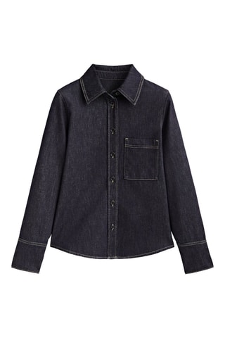 Chemise denim slim fit - Bleu