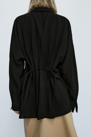 Chemise fluide détail dos - Noir