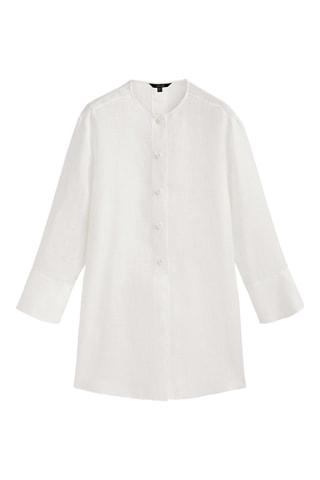 Chemise mélange lin boutons Limited Edition - Blanc
