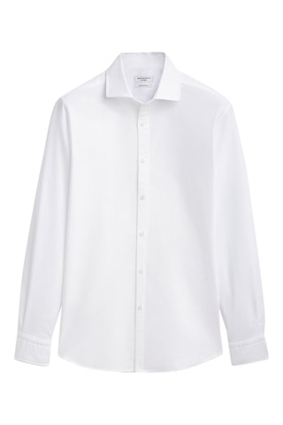 Chemise oxford en coton slim fit - Blanc