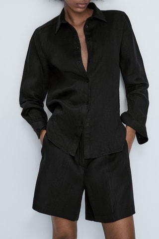 Chemise en lin - Noir