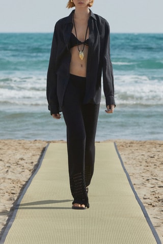 Chemise en lin - Noir