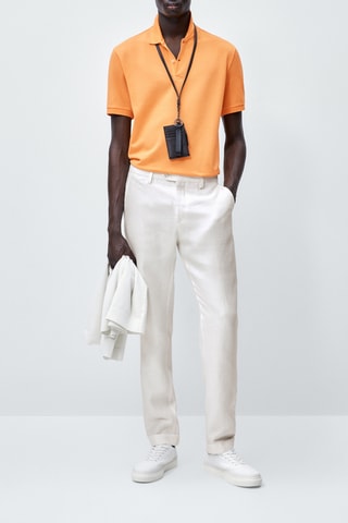 Polo en piqué de pur coton - Orange