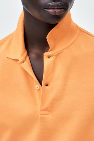 Polo en piqué de pur coton - Orange