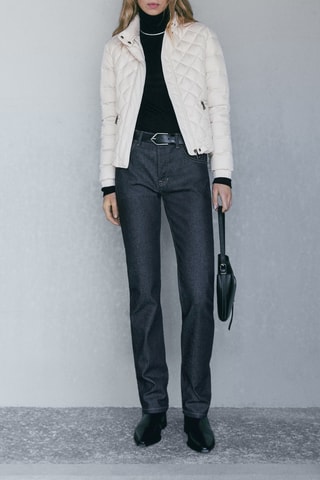 Doudoune rembourrée de duvet et plumes - Ecru