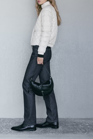 Doudoune rembourrée de duvet et plumes - Ecru