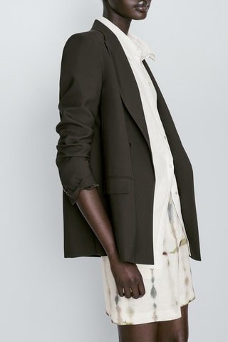 Bermuda en lin et coton tie-dye - Ecru et beige