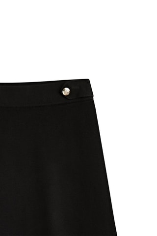 Jupe courte en maille avec boutons - Noir