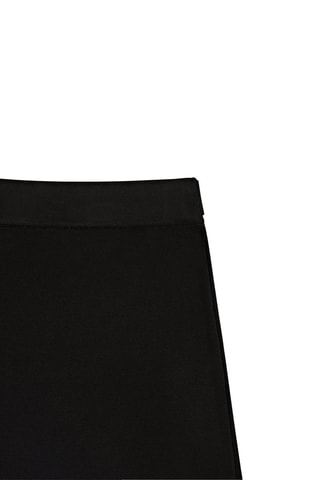 Jupe courte en maille avec boutons - Noir