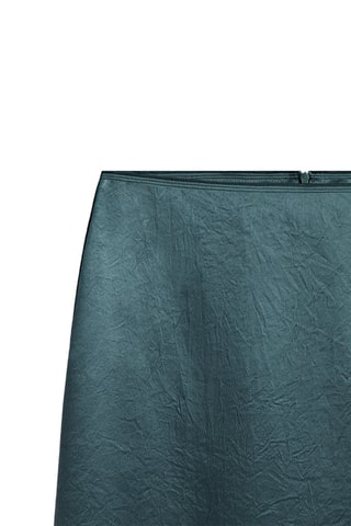Jupe midi satinée - Vert