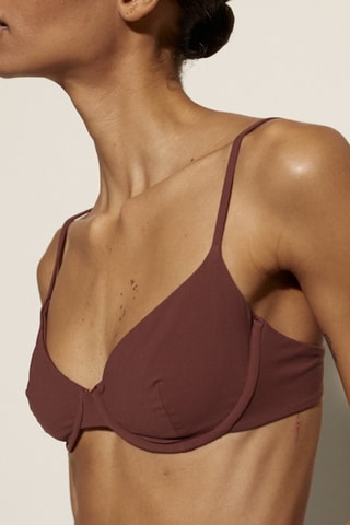 Haut de maillot à armatures - Marron