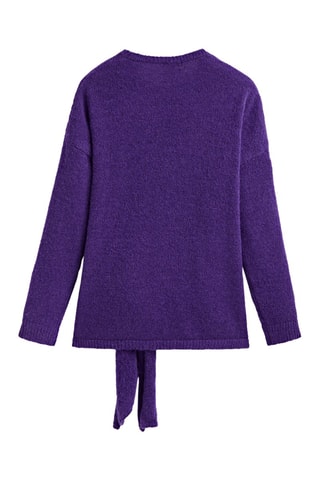 Pull à col rond orné d’un nœud - Violet