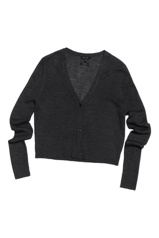 Gilet côtelé 100% laine mérinos - Gris foncé chiné