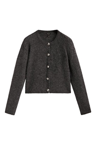 Gilet en maille à boutons - Gris foncé