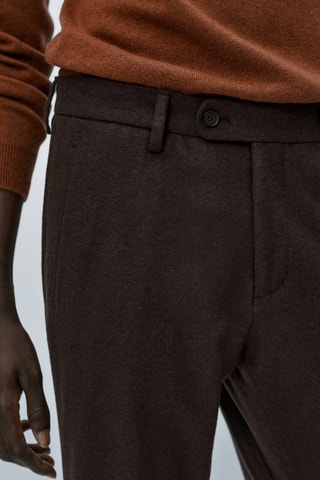 Pantalon de tailleur flanelle limited edition - Marron foncé