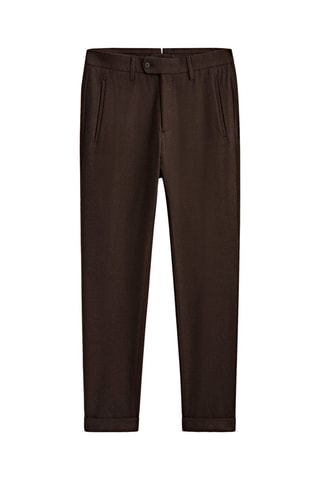 Pantalon de tailleur flanelle limited edition - Marron foncé