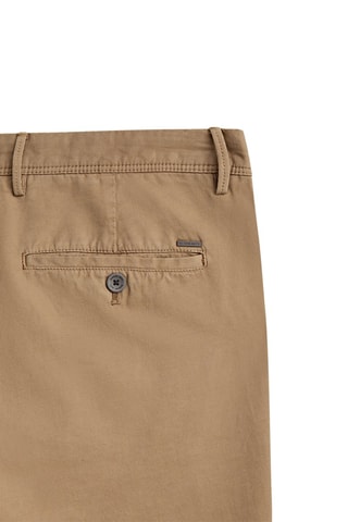 Pantalon chino côtelé tapered - Marron clair
