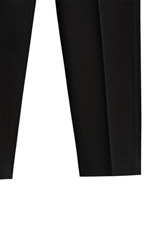 Pantalon en laine boucle ronde - Noir