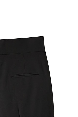 Pantalon en laine boucle ronde - Noir