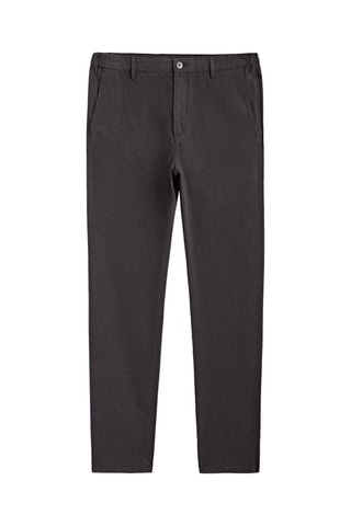Pantalon microcarreaux coton - Gris foncé